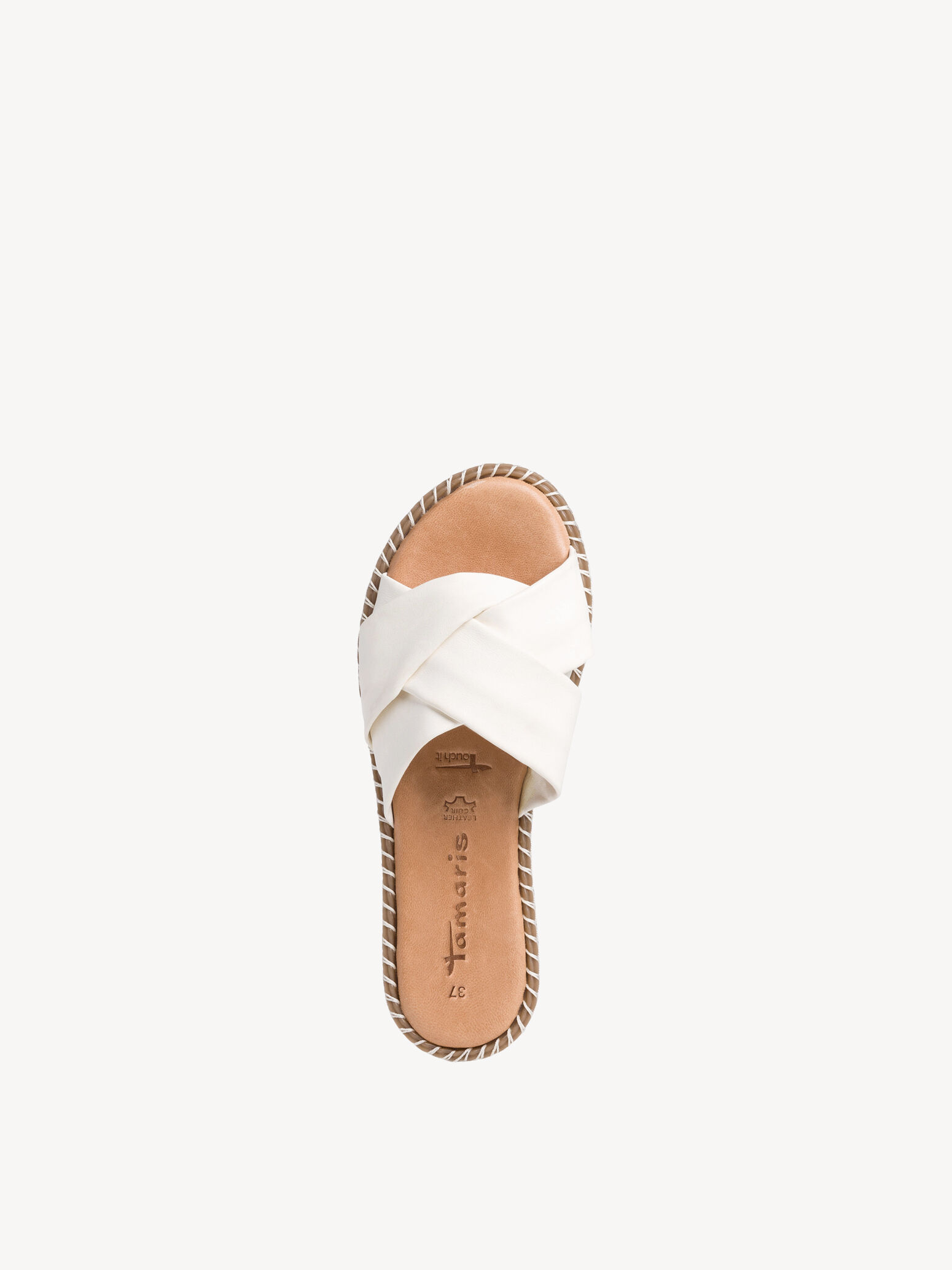 Mule en cuir - blanc