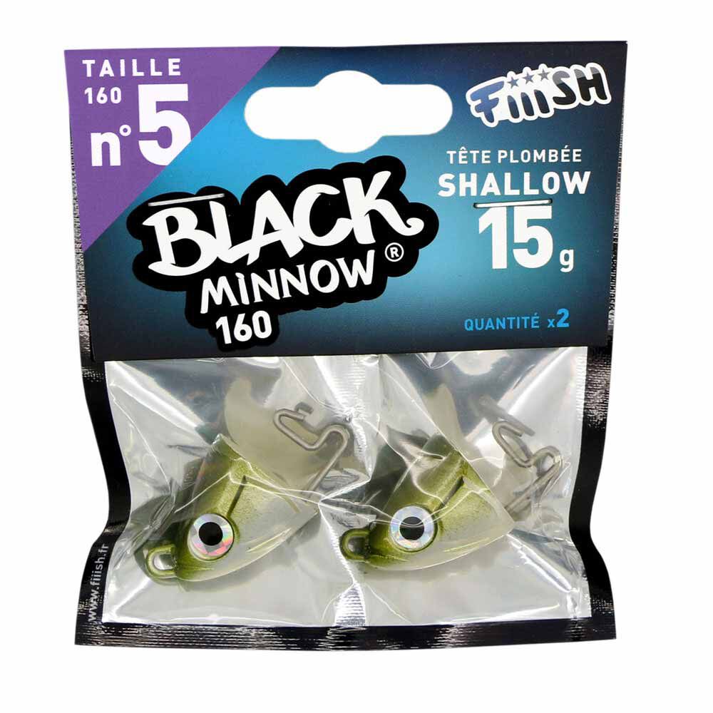 Tete plombee fiiish black minnow 160 shallow 15g (x2)