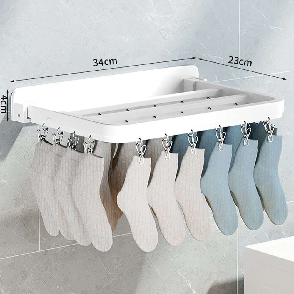 Zimtky Wäscheständer Haushaltswandbehang Badezimmer Innenbalkon Sockenständer Wäscheständer