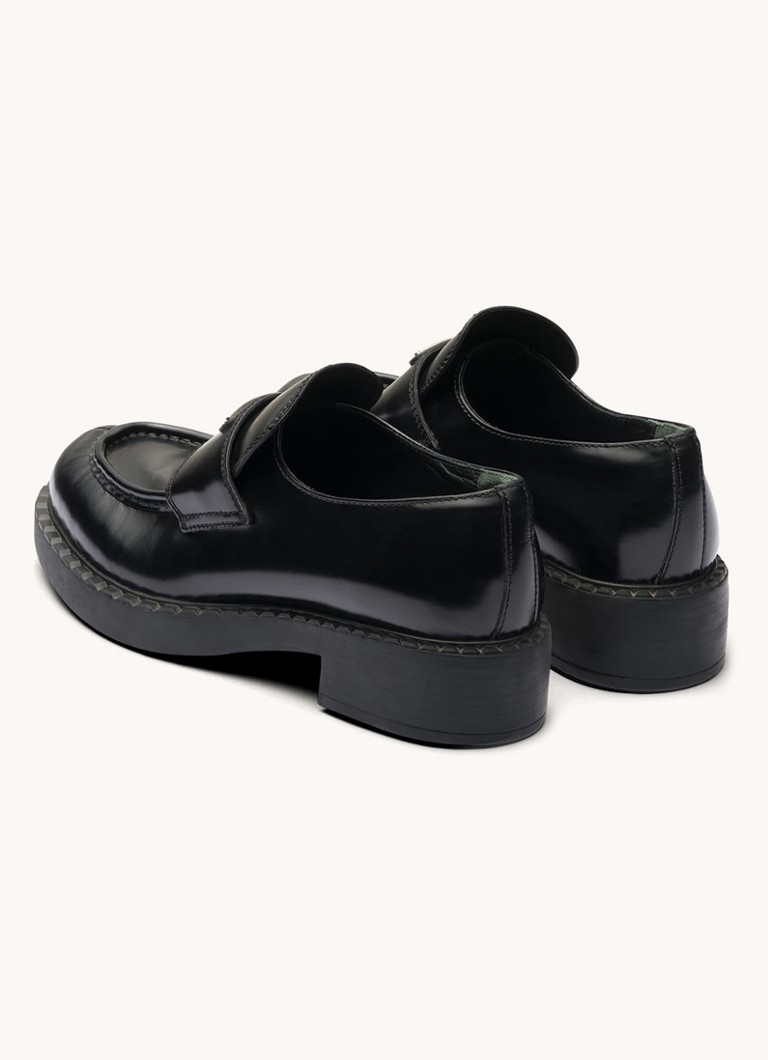 Mocasini Prada din piele cu logo