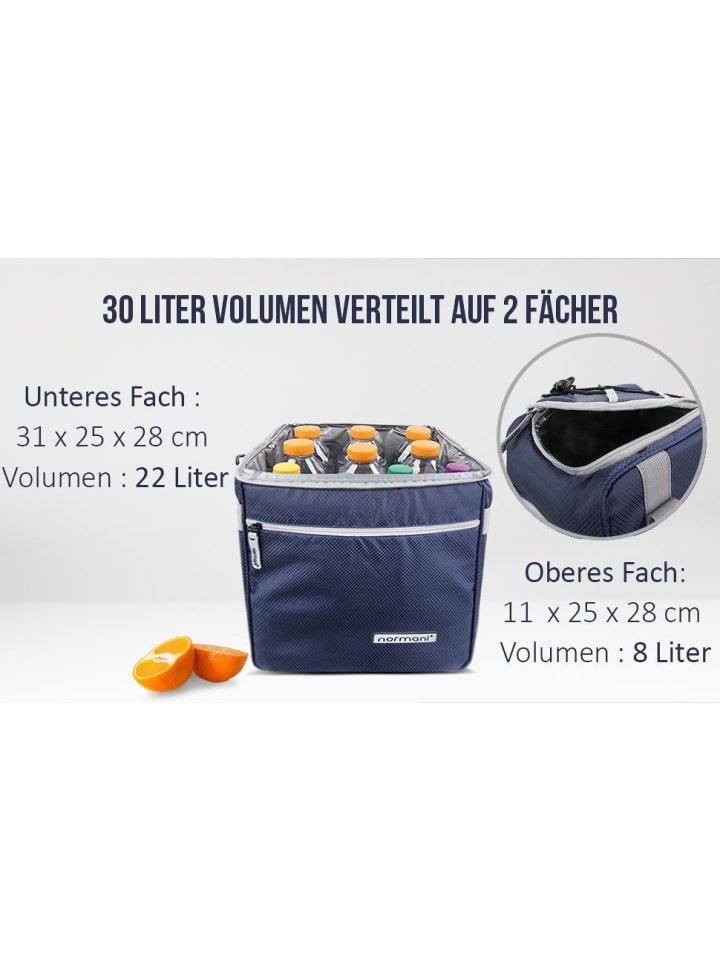 normani Isolierte Kühltasche mit 2 Fächern 30 l Astana in Grau günstig kaufen onesize