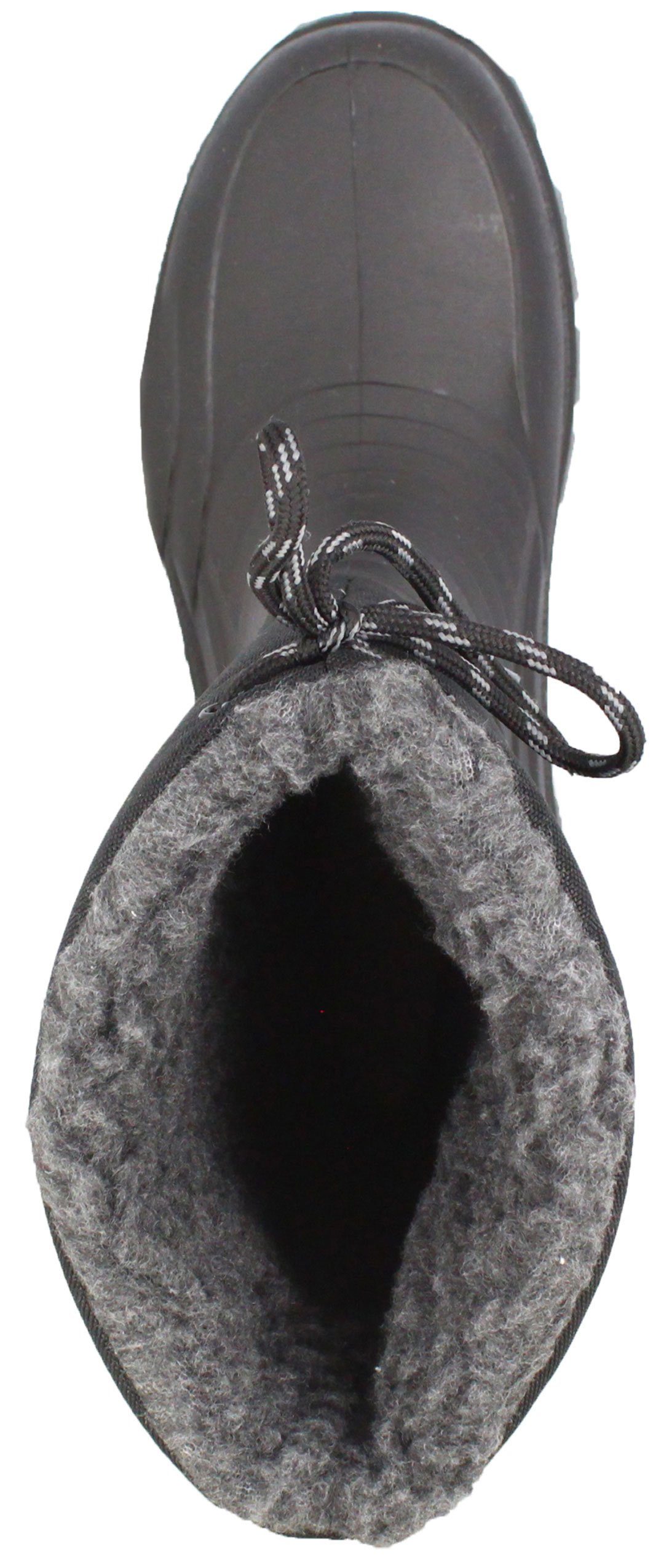 Beck Herren Winterstiefel Hiker mit kuscheligem Warmfutter Gummistiefel (für warme Füße bei Kälte und Schnee) Stoffschaft mit Schnürung, Doppelgrößen