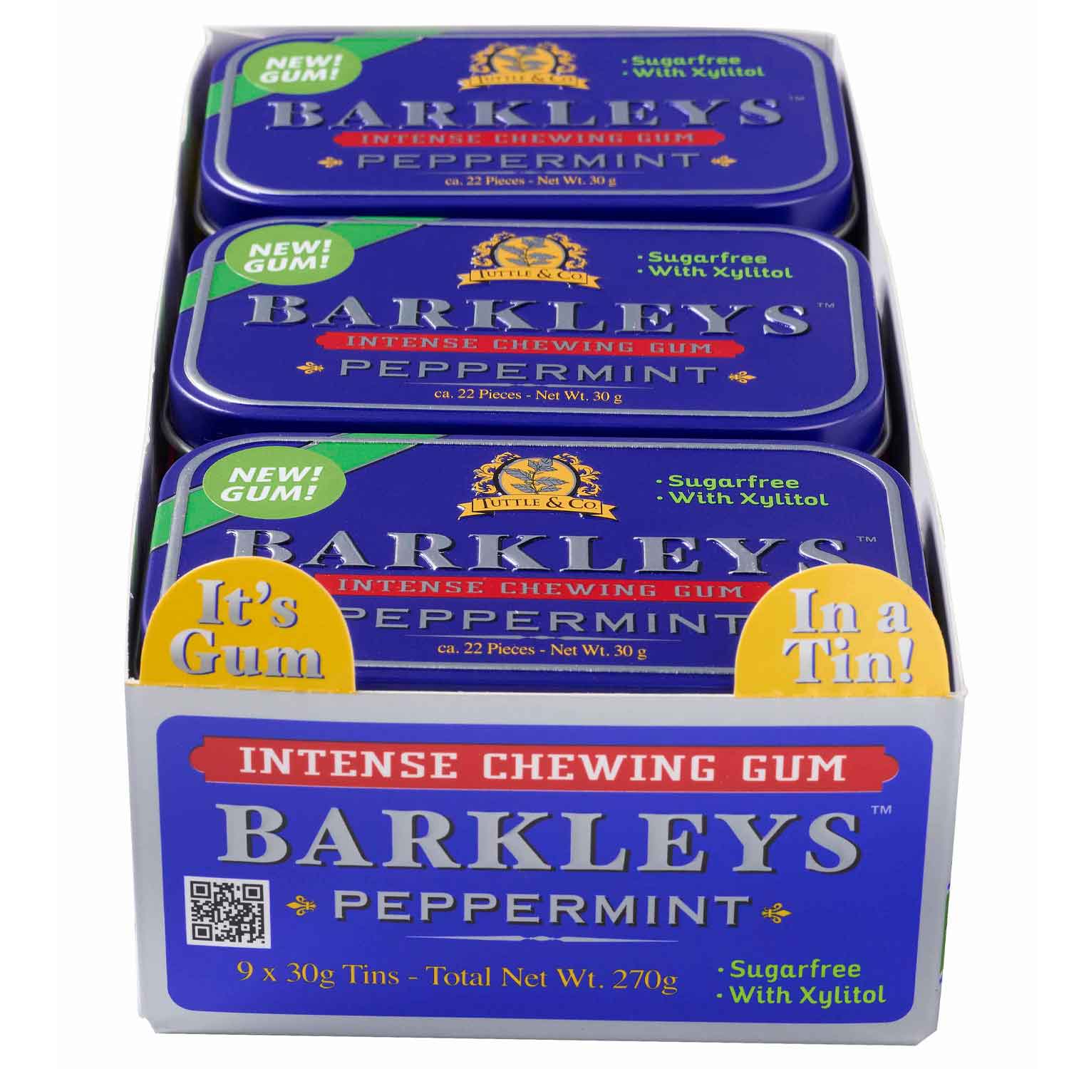 Barkleys Intense Chewing Gum Peppermint zuckerfrei 30g