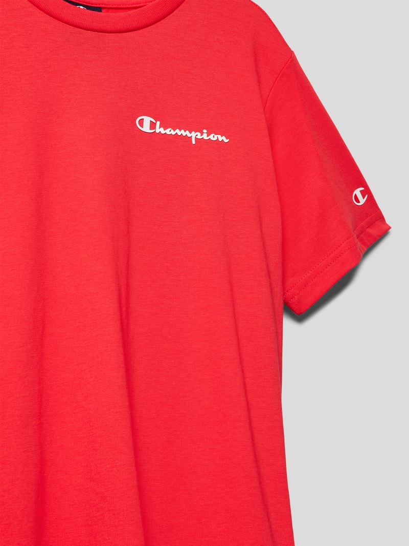 T-Shirt mit Logo-Print in rot