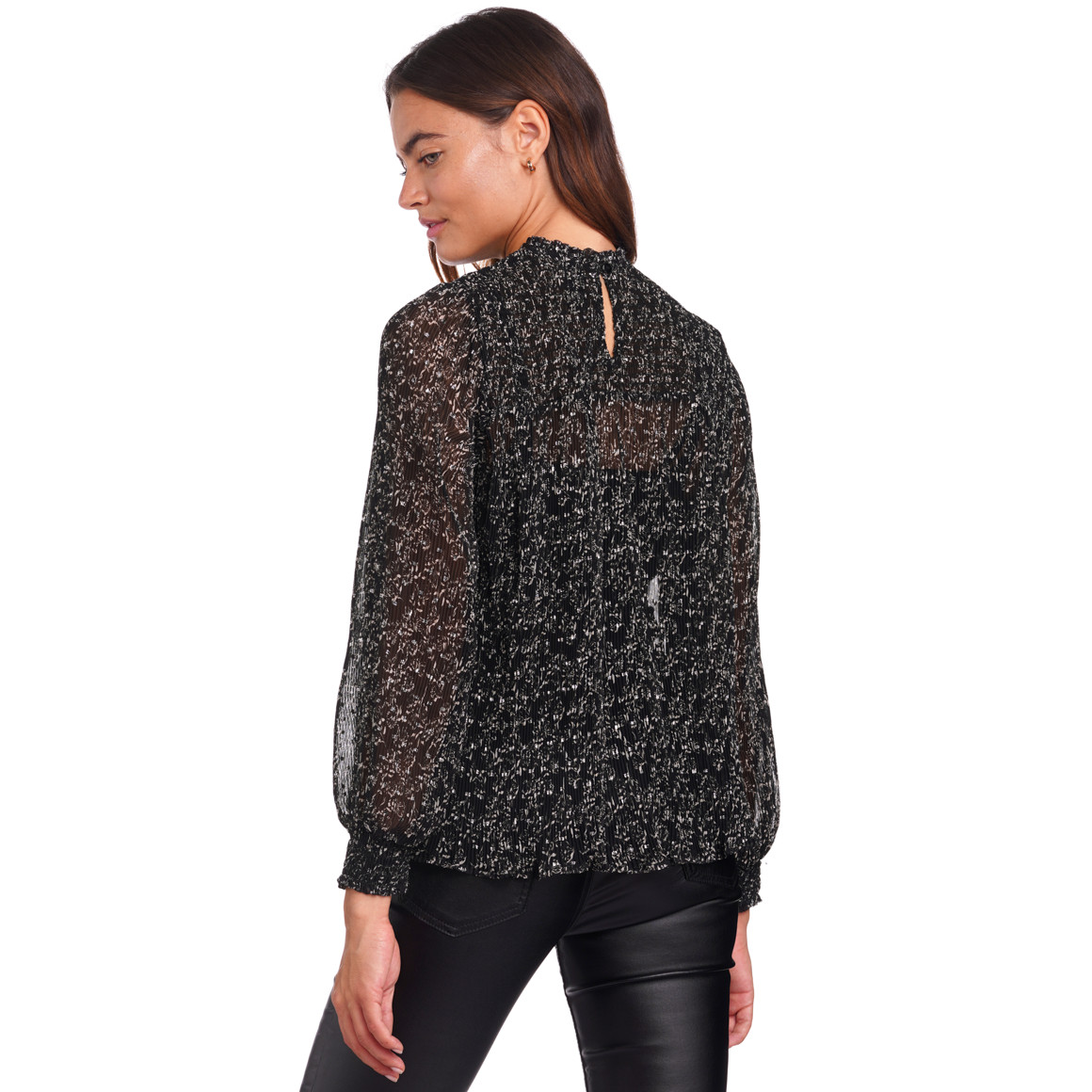 Damen Bluse mit Blumen allover