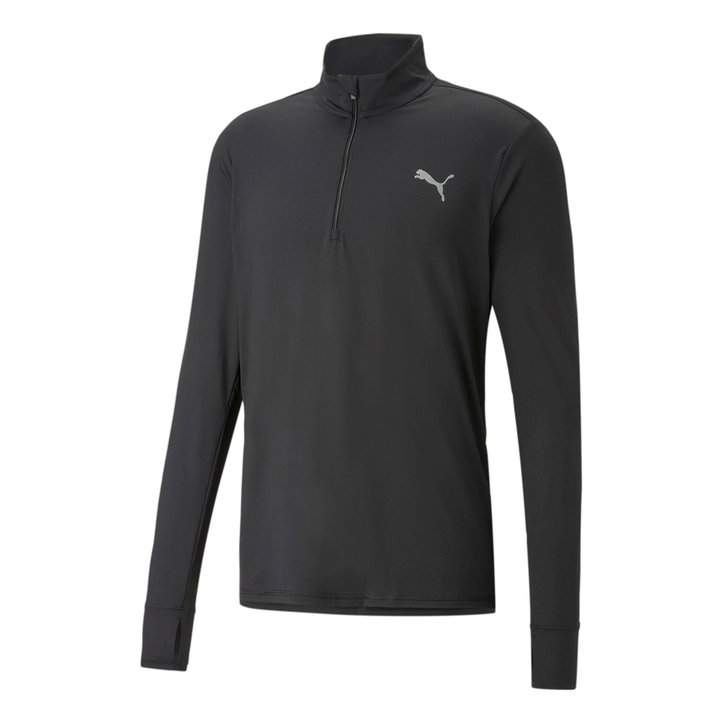 Run Favorite 1/4 Zip Laufshirt Herren - Schwarz