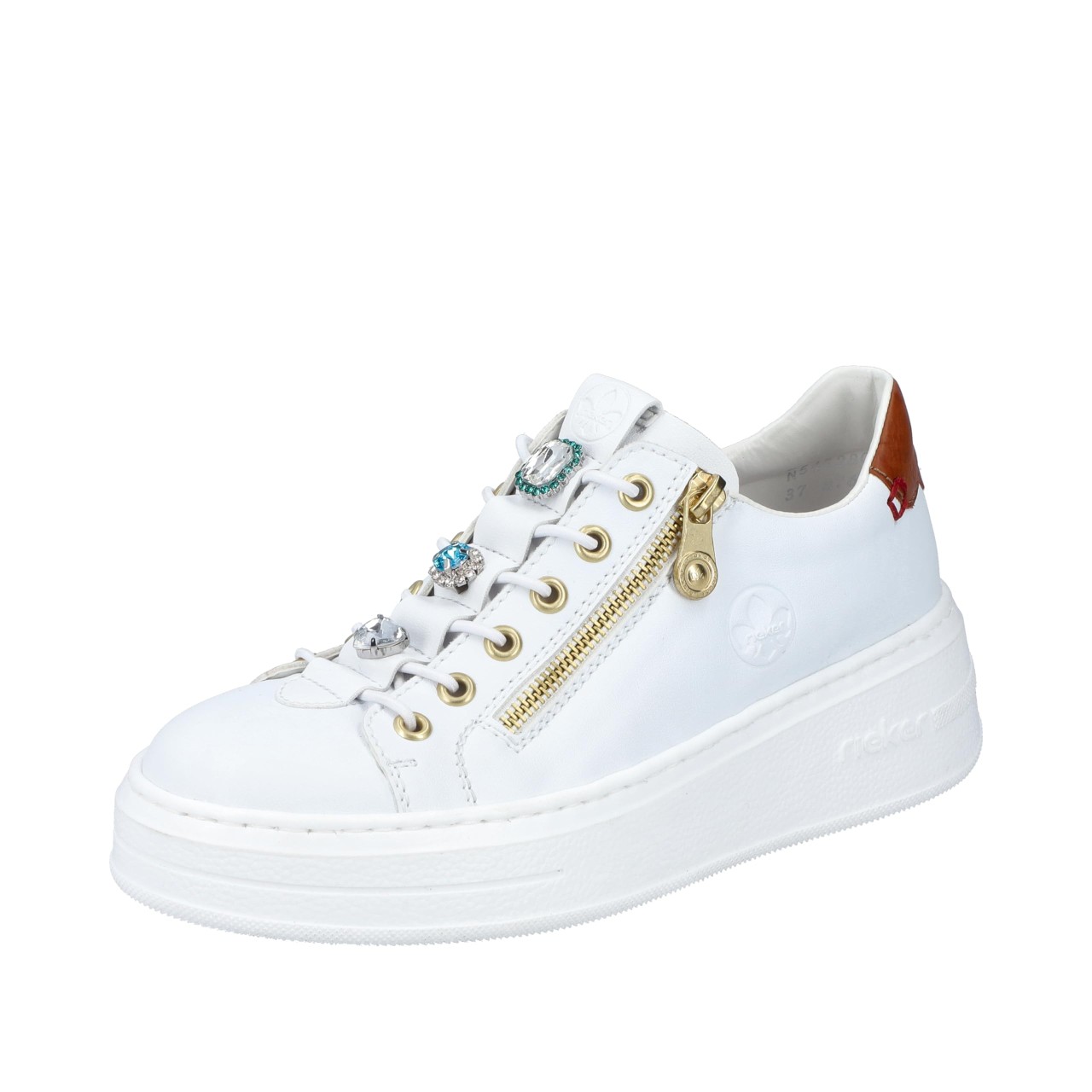 RIEKER Sportliche Slipper weiss
