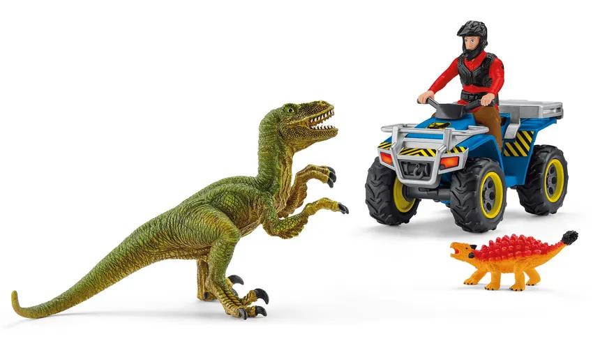 Schleich 41466 - Dinosaurier - Flucht auf Quad vor Velociraptor