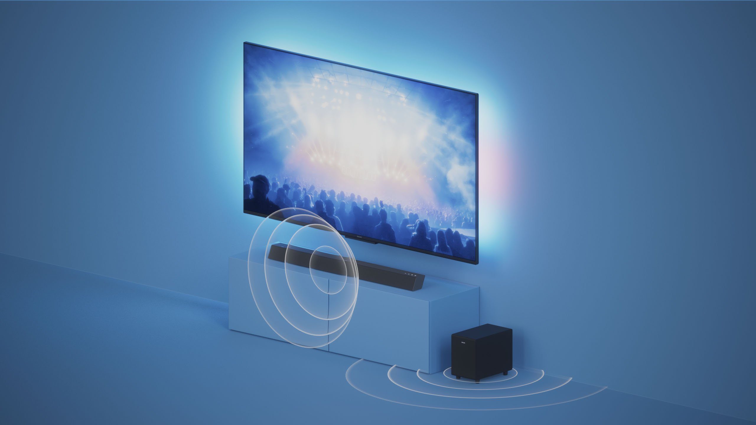 Philips TAB5308 2.1 Soundbar (A2DP Bluetooth, AVRCP Bluetooth, Bluetooth, 70 W)