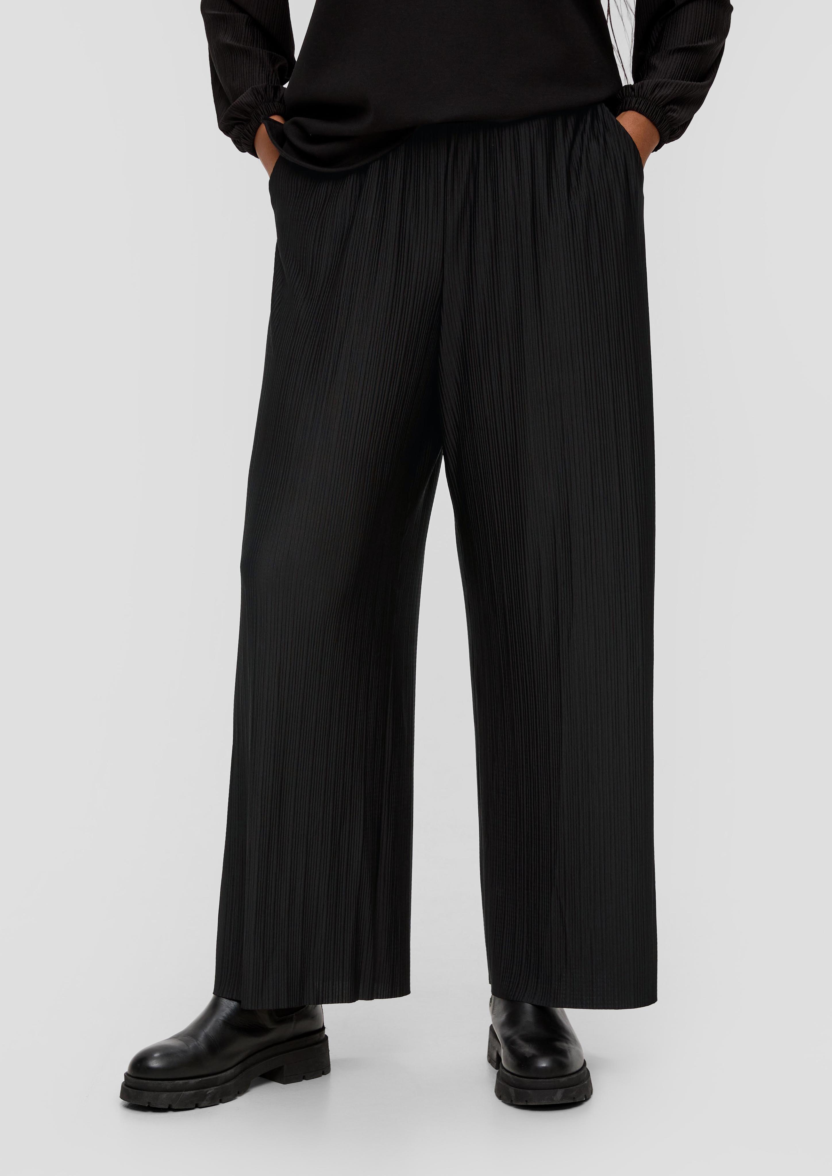 Weite Hose mit Plissee-Falten  2139145-9999