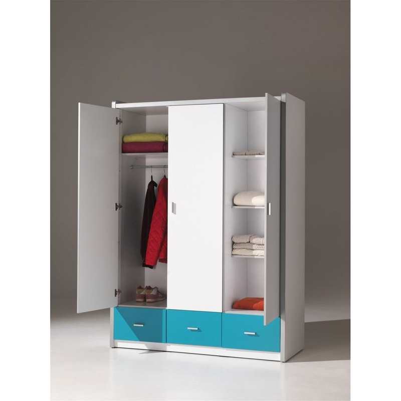 Armoire 3 portes Bonny gris