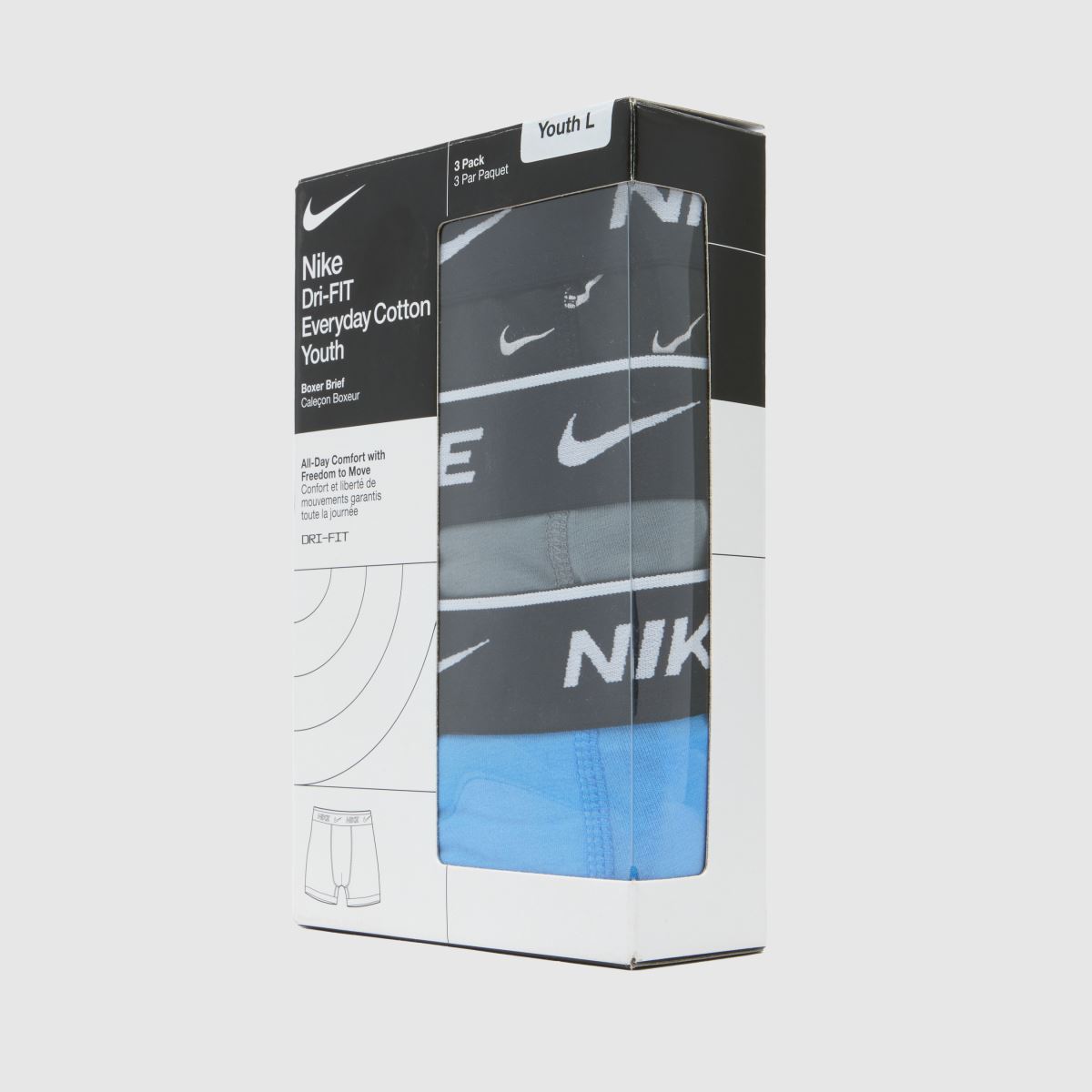 Nike multifärgade essential boxershorts för barn, 3-pack