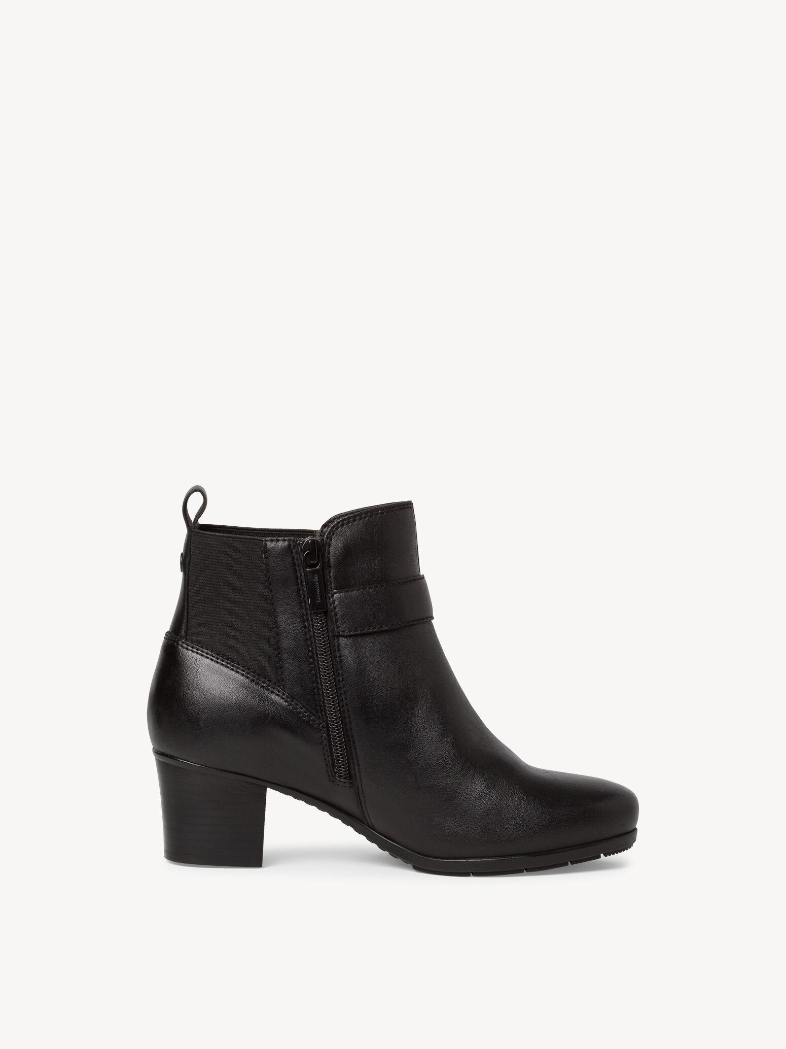 Bottine en cuir - noir