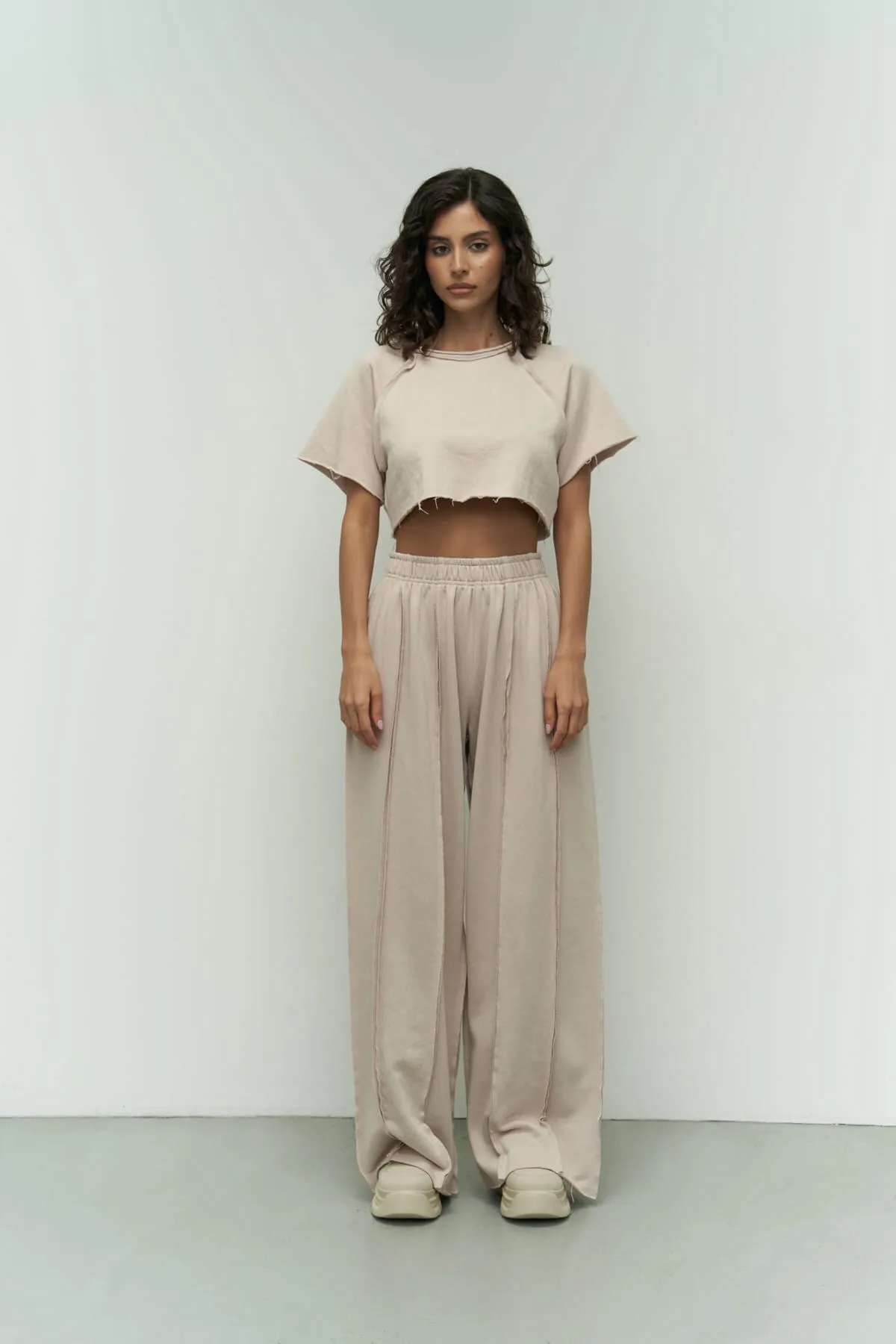 MAİ COLLECTİON  Trainingsanzug - Beige - Regular Fit