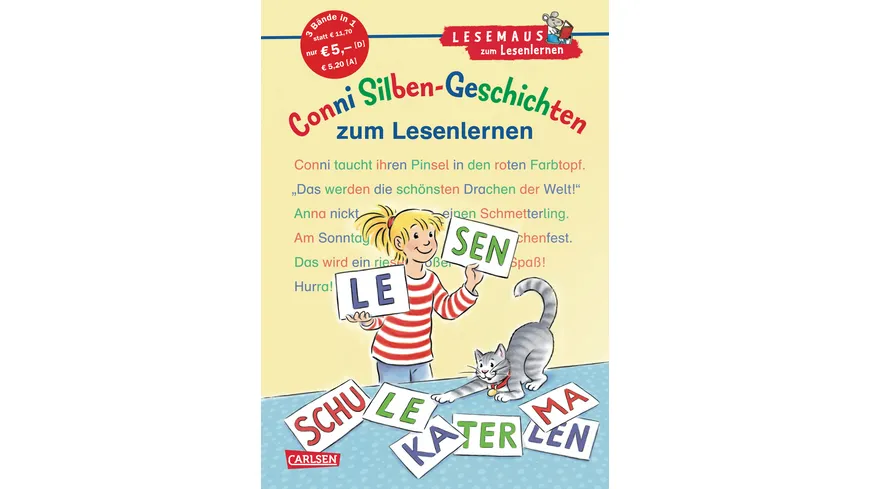 LESEMAUS zum Lesenlernen Sammelbände: Conni Silben-Geschichten zum Lesenlernen