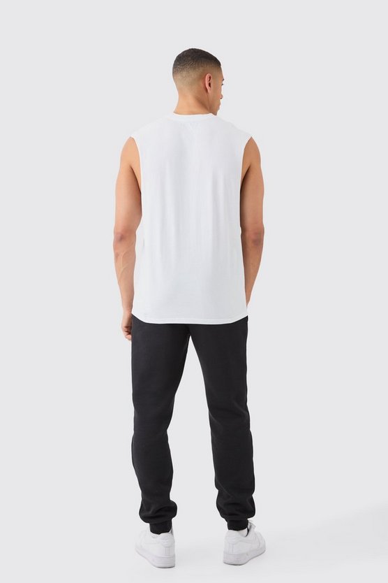 Man Signature Tanktop mit weiten Ärmeln