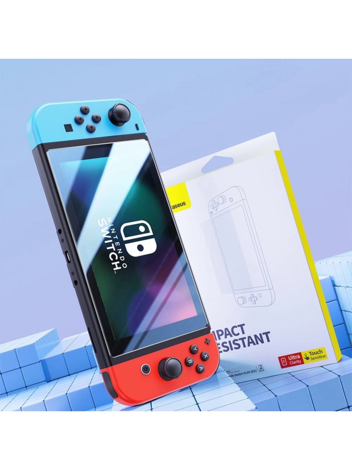 Baseus Set aus 2x Crystal Panzerglas für Nintendo Switch in Transparent günstig kaufen onesize