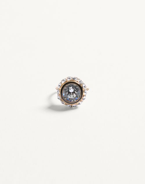 VLogo Signature Ring i Metal, Emalje og Krystaller