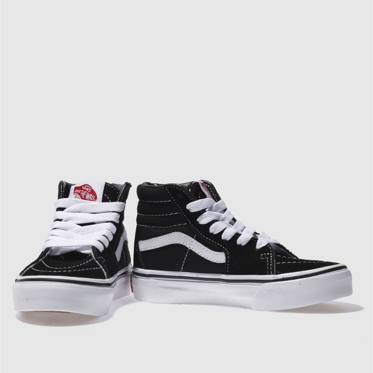 Vans svarta och vita sk8-hi juniorsneakers