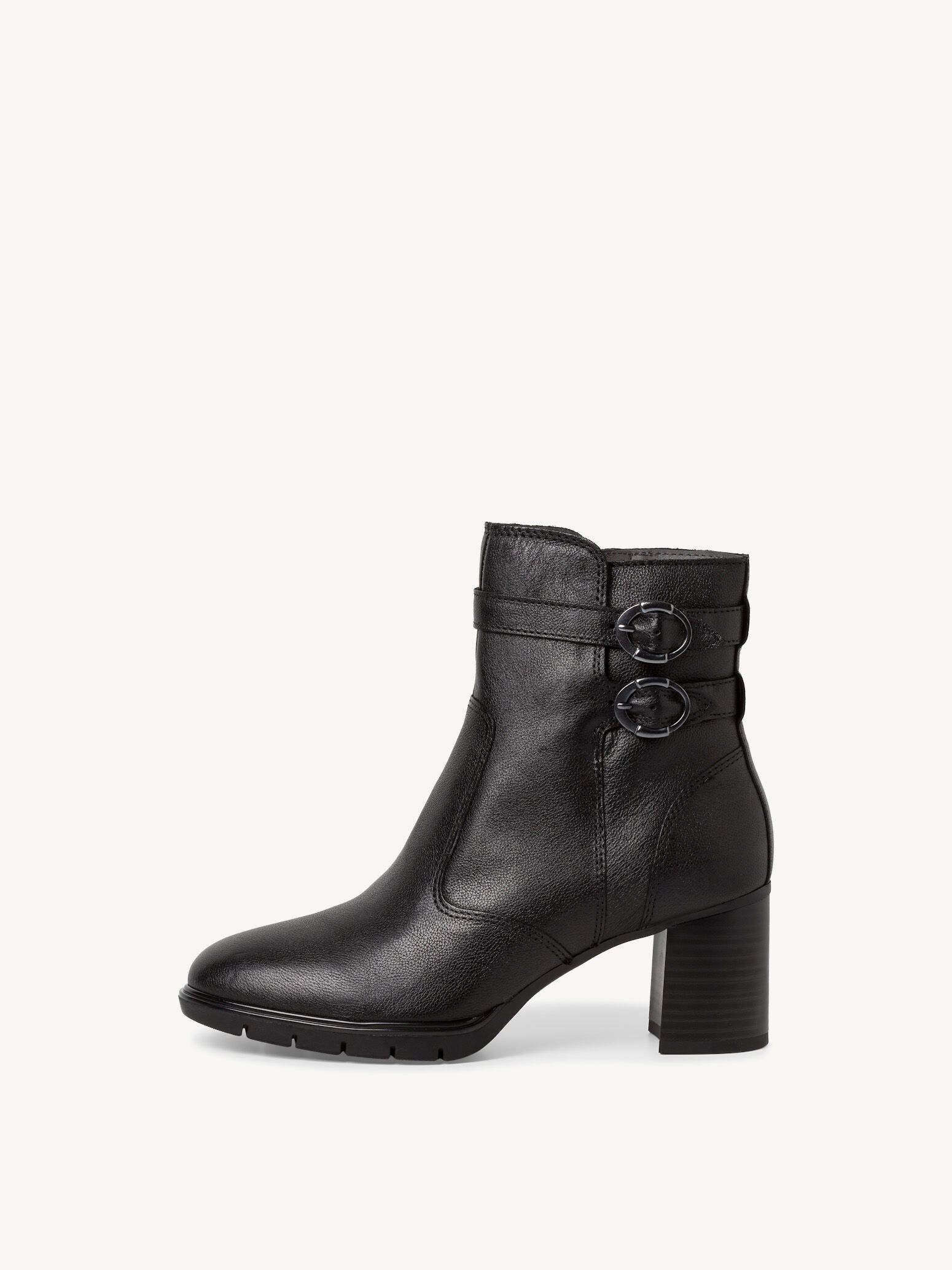 Bottine en cuir - noir