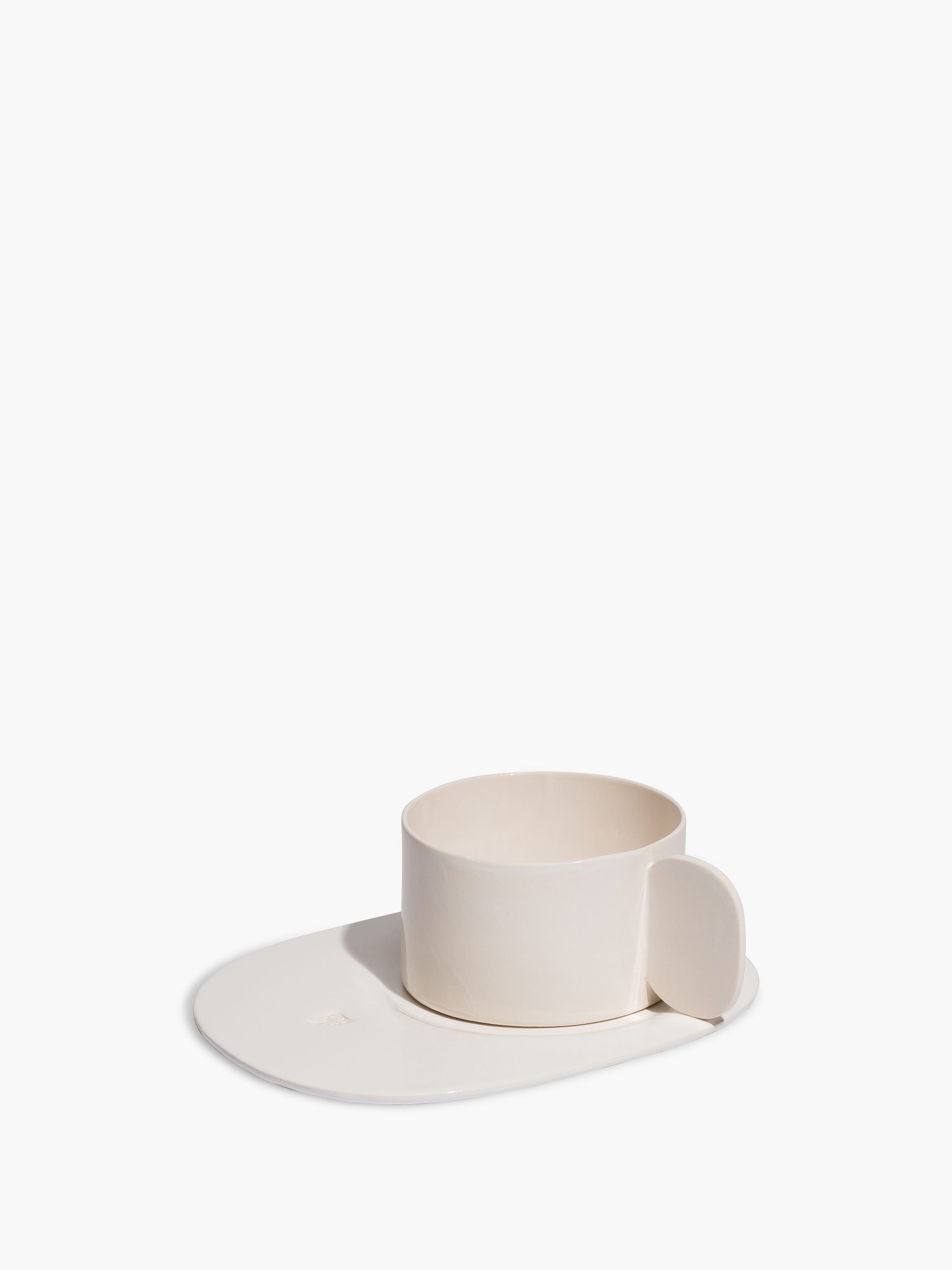 Tasse à thé - Anse pleine avec plateau