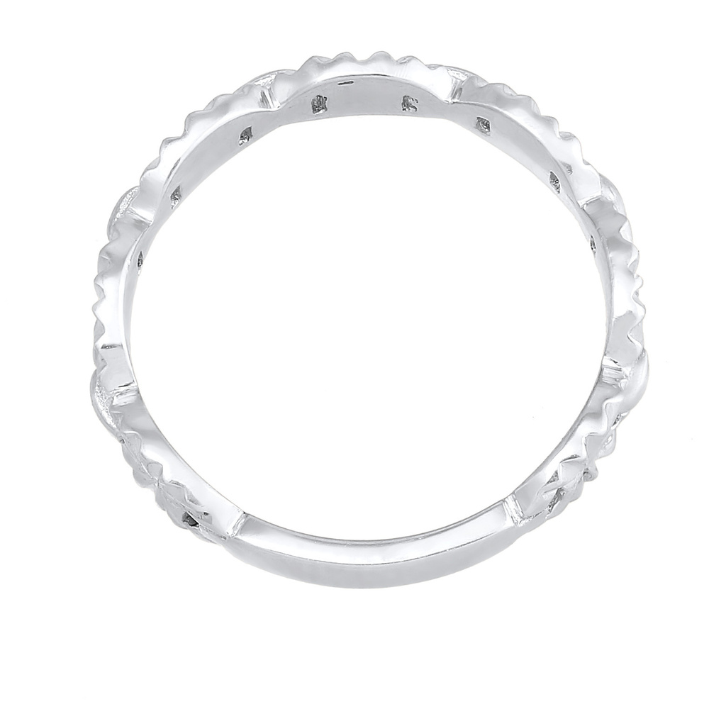 Elli Elli Bague Bague pour dames en argent sterling 925, avec plaque en forme d'étoile Bague