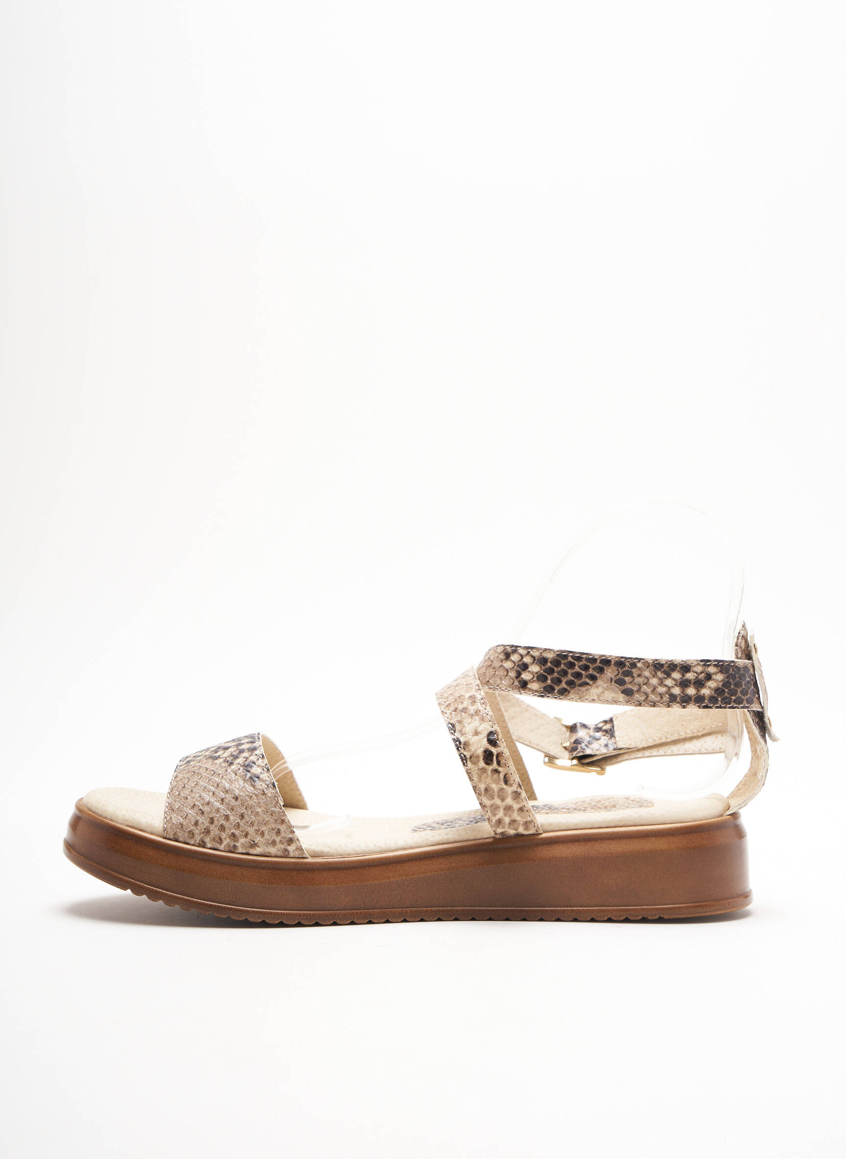 Brodequins Sandales Nu Pieds Femme couleur beige