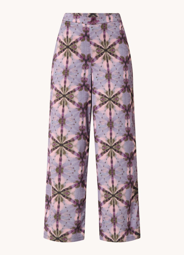 Refined Department Lucia high waist wide fit palazzo pants with print