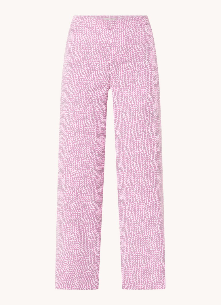 Pantaloni ampi a vita alta in jacquard Dali di Studio Anneloes