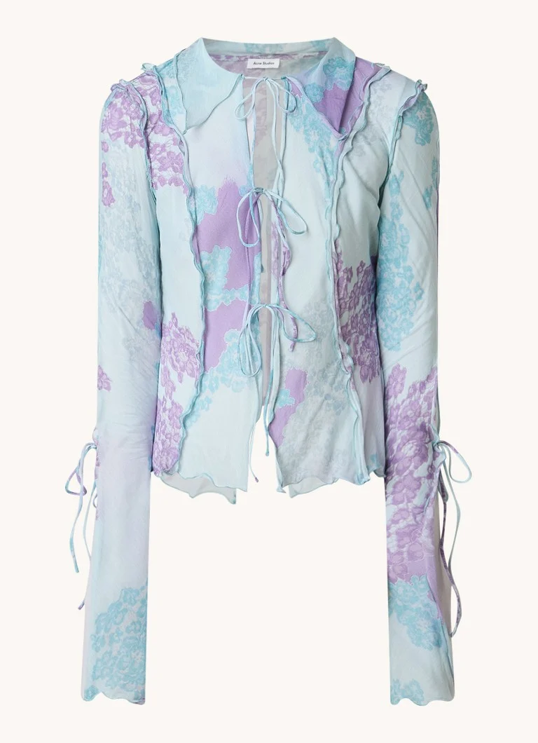 Acne Studios Semi-transparent top in silk blend
