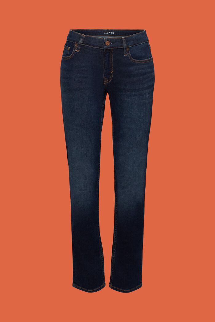 Gerade Jeans mit mittelhohem Bund
