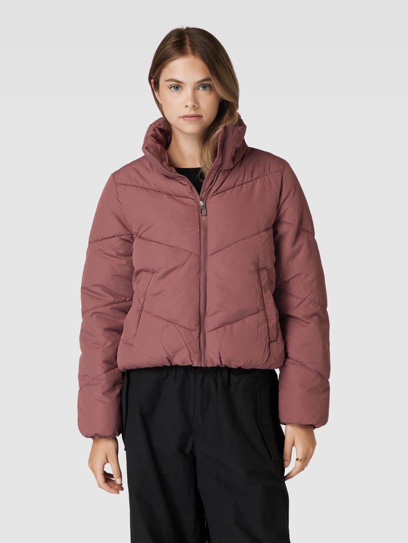 Steppjacke mit Stehkragen Modell 'MAGGI' in aubergine