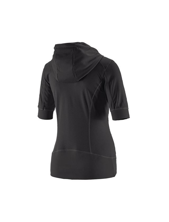 e.s. Funktions Kapuzenjacke stripe 3/4 Arm, Damen