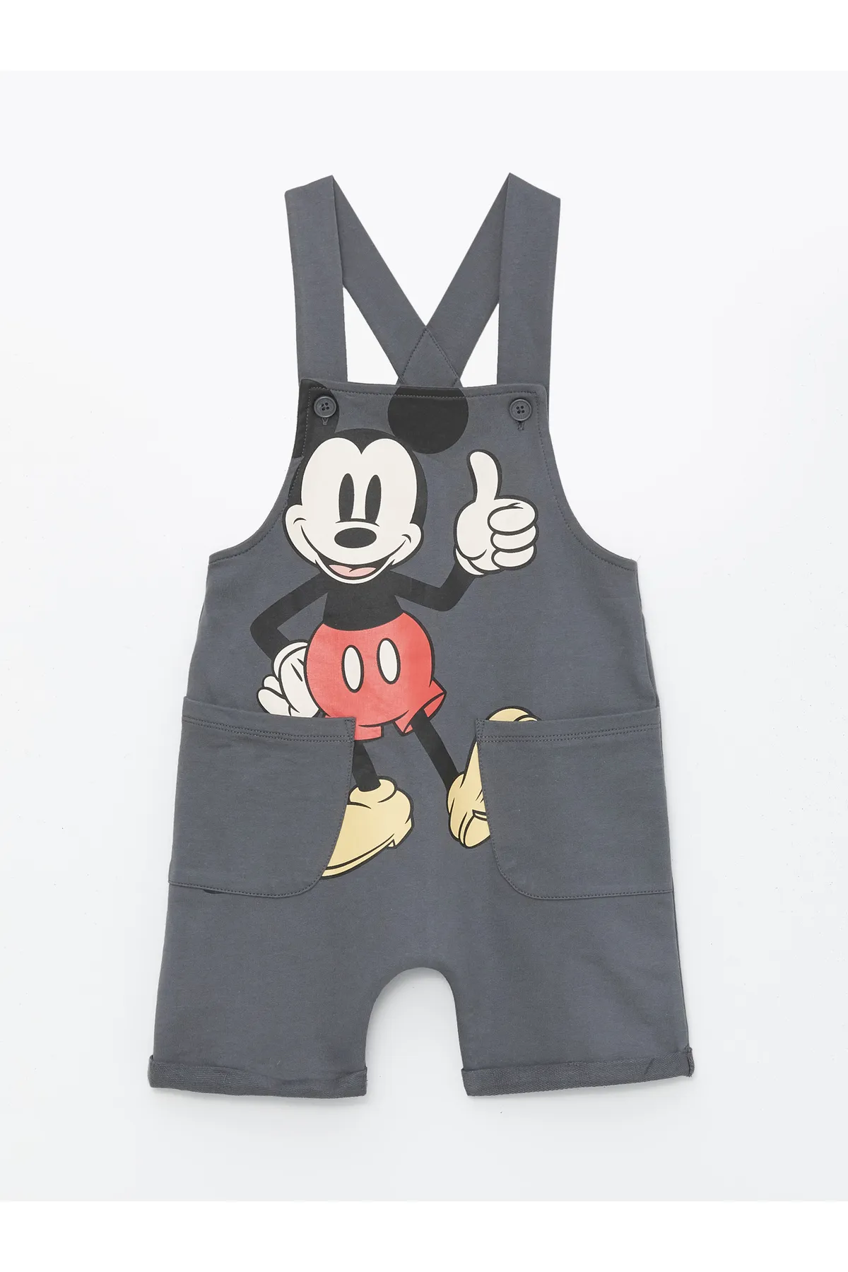 LC Waikiki  Latzhose für Jungen mit quadratischem Kragen und Mickey-Mouse-Aufdruck