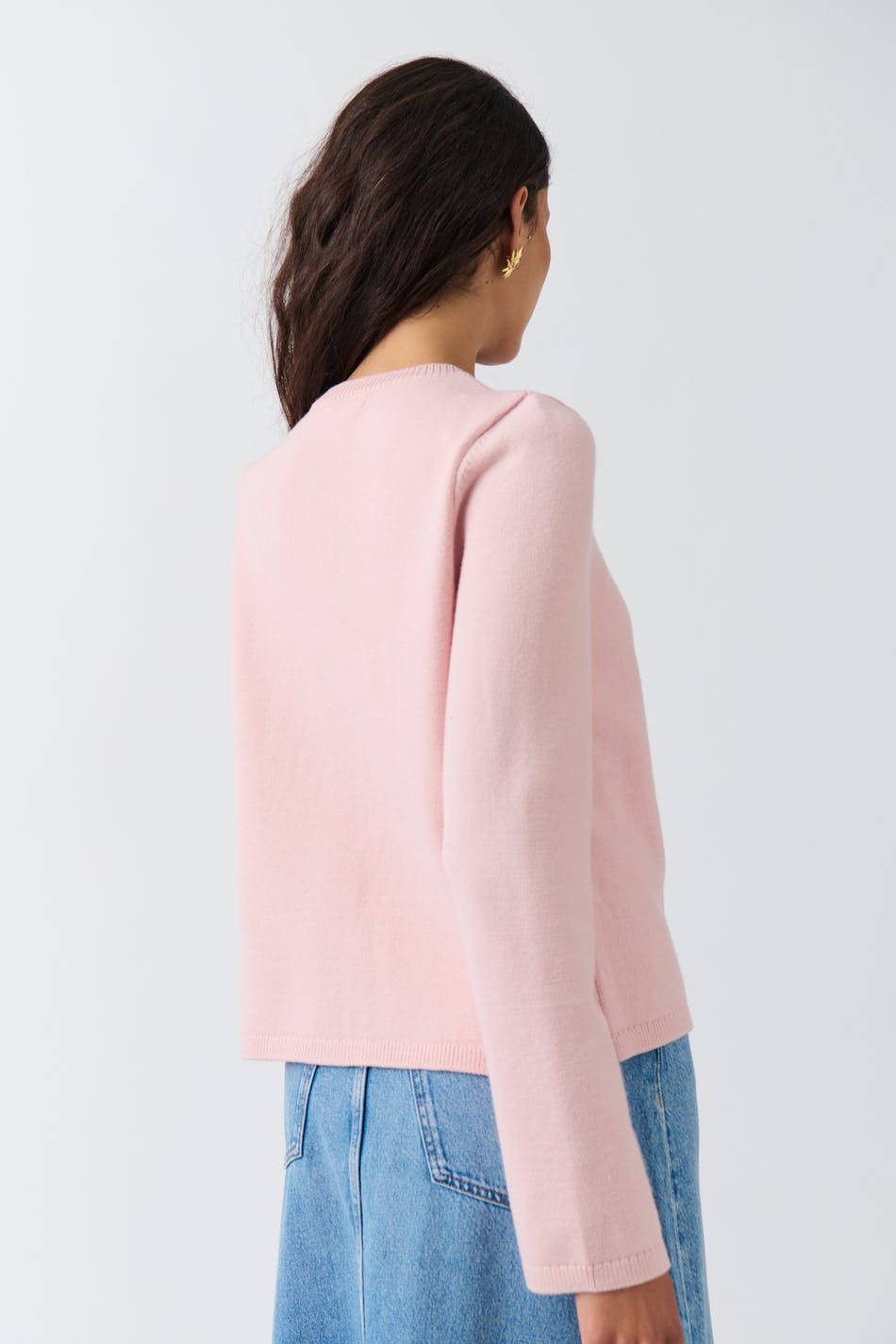 One button knit cardigan