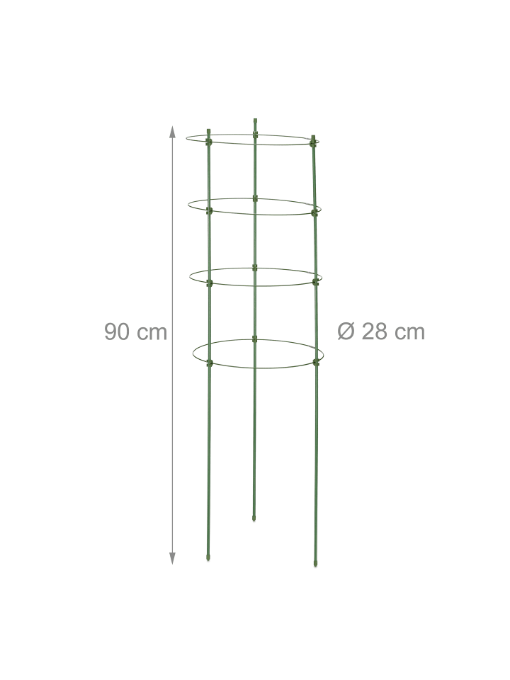 relaxdays 8 x Rankhilfe in Grün - (H)90 x Ø 28 cm günstig kaufen onesize