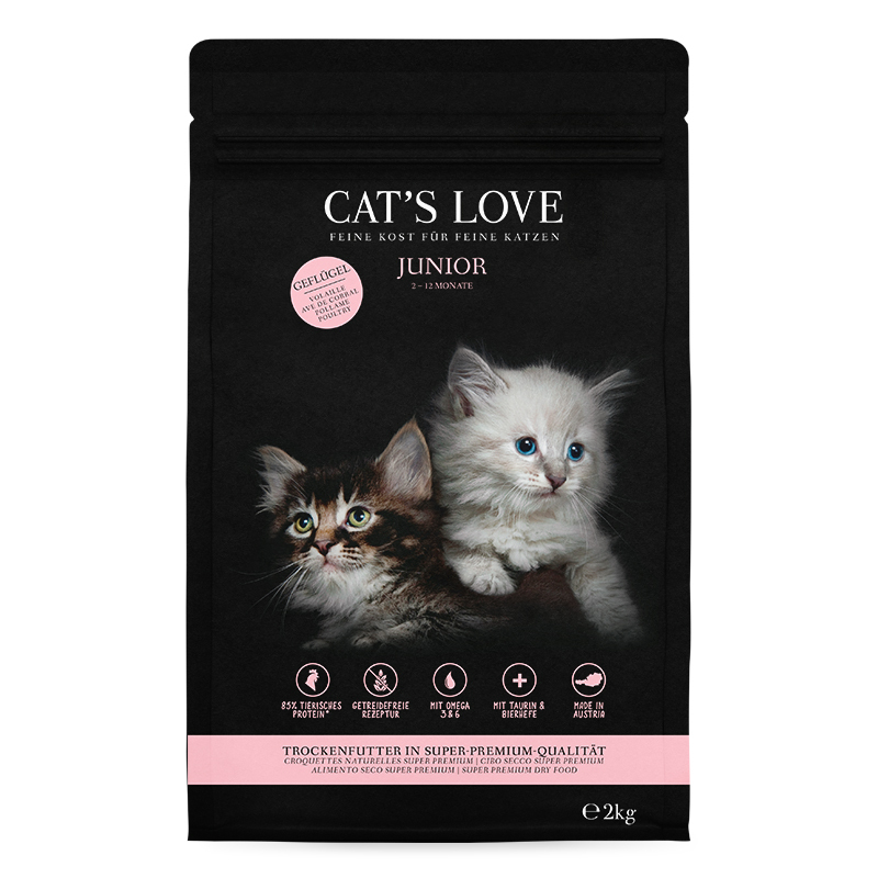 CAT'S LOVE Trockenfutter CAT'S LOVE trocken Junior Geflügel 2kg
