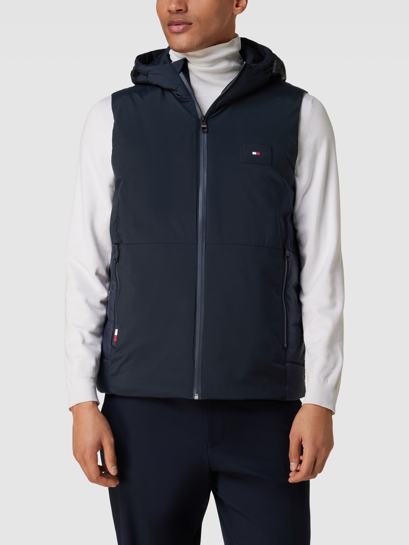 Weste mit Label-Patch in marineblau