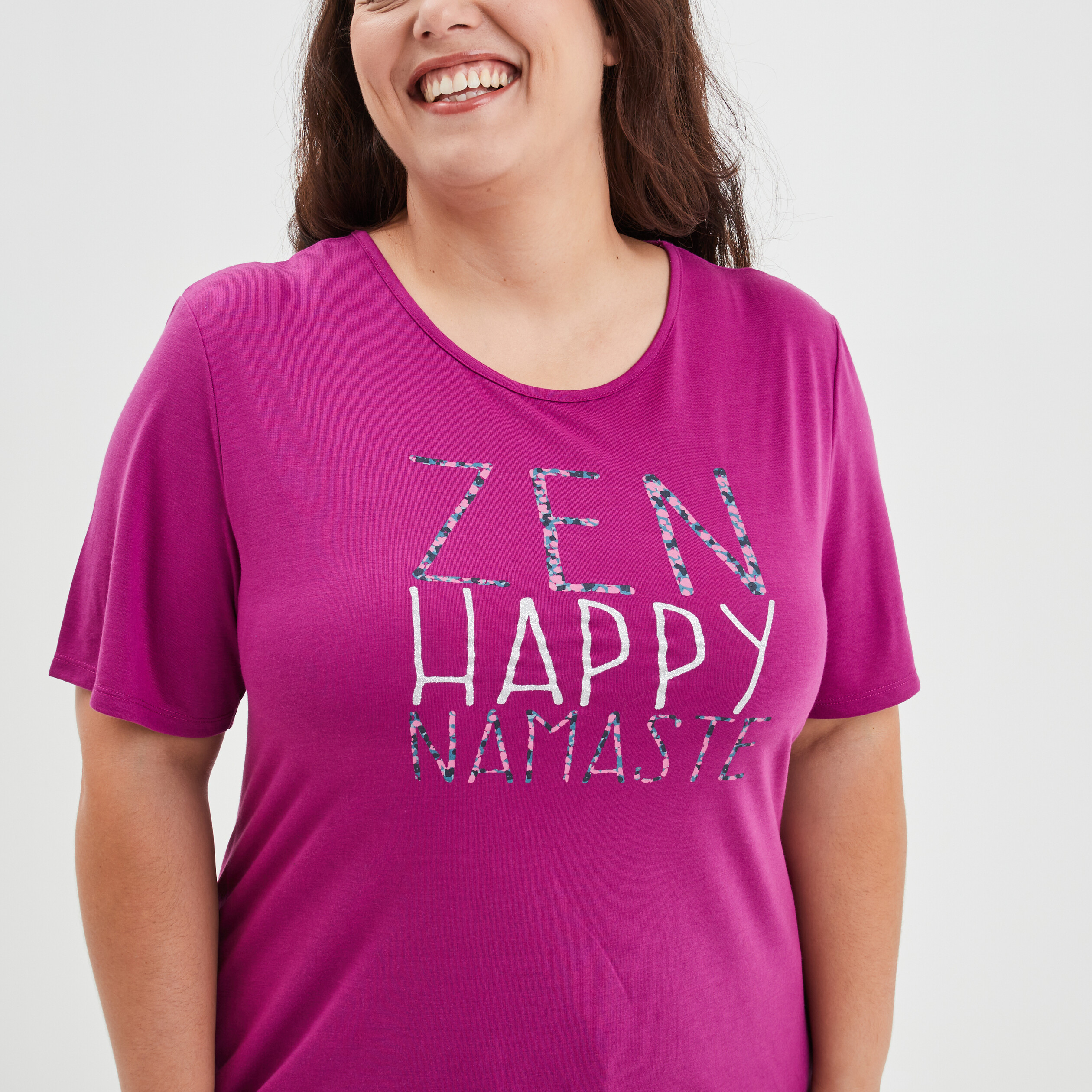 Ensemble pyjama pantalon 2 pièces bleu femme grande taille | La Halle