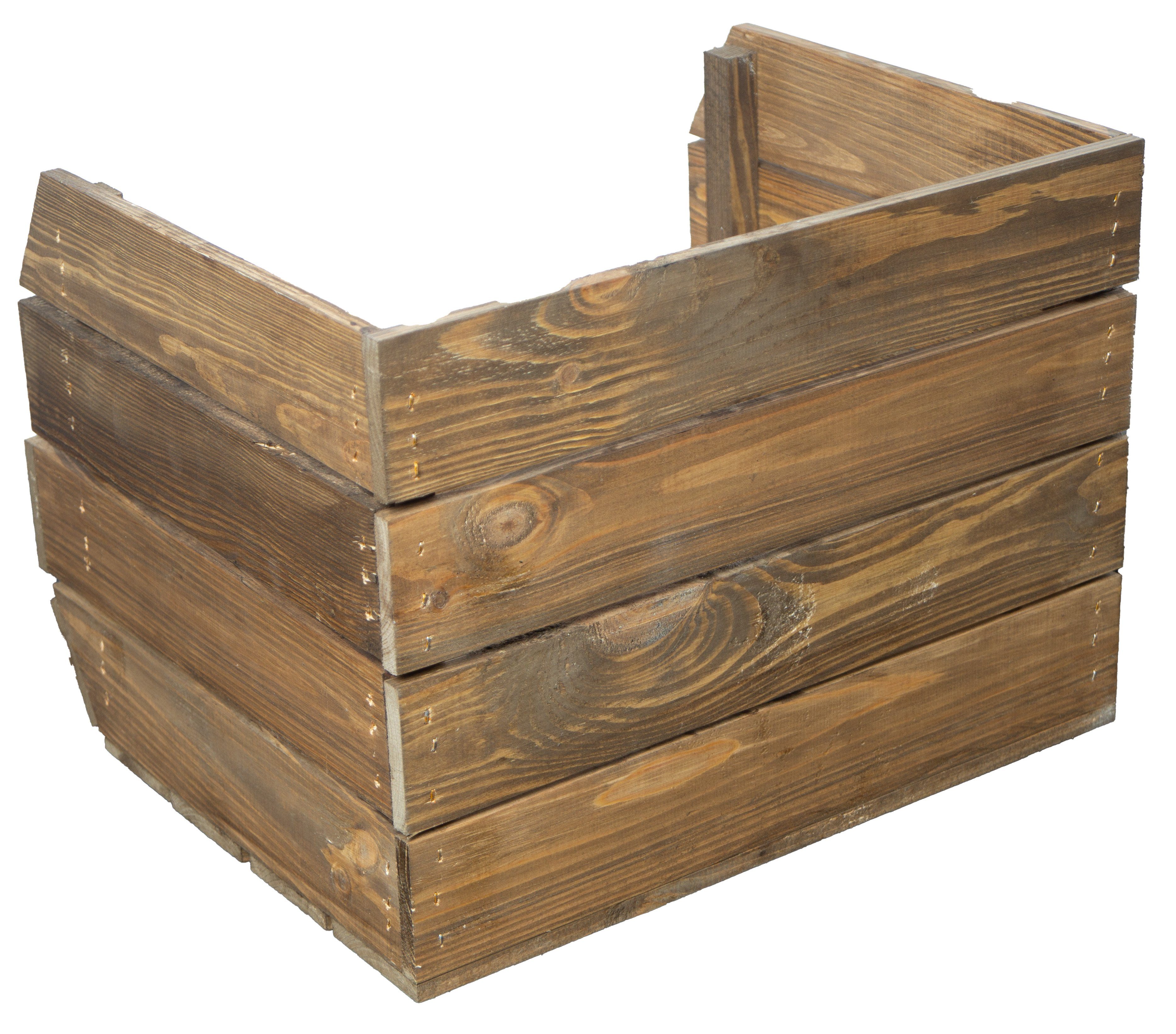 Kistenkolli Altes Land Allzweckkiste 3er Set Küchenregal 40x33x30 cm in palisander Gemüsekiste Obsthorde