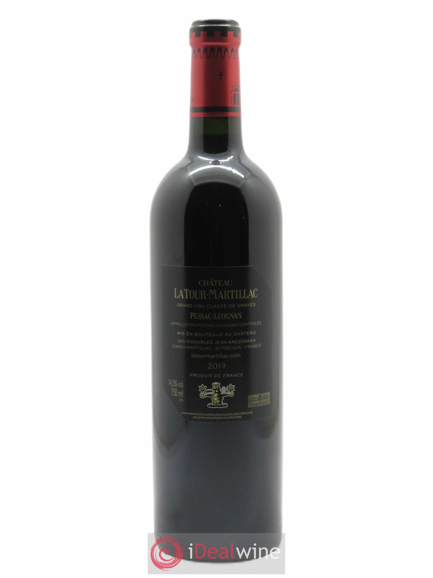Château Latour-Martillac Cru Classé de Graves  2019 - Lot de 1 Bouteille