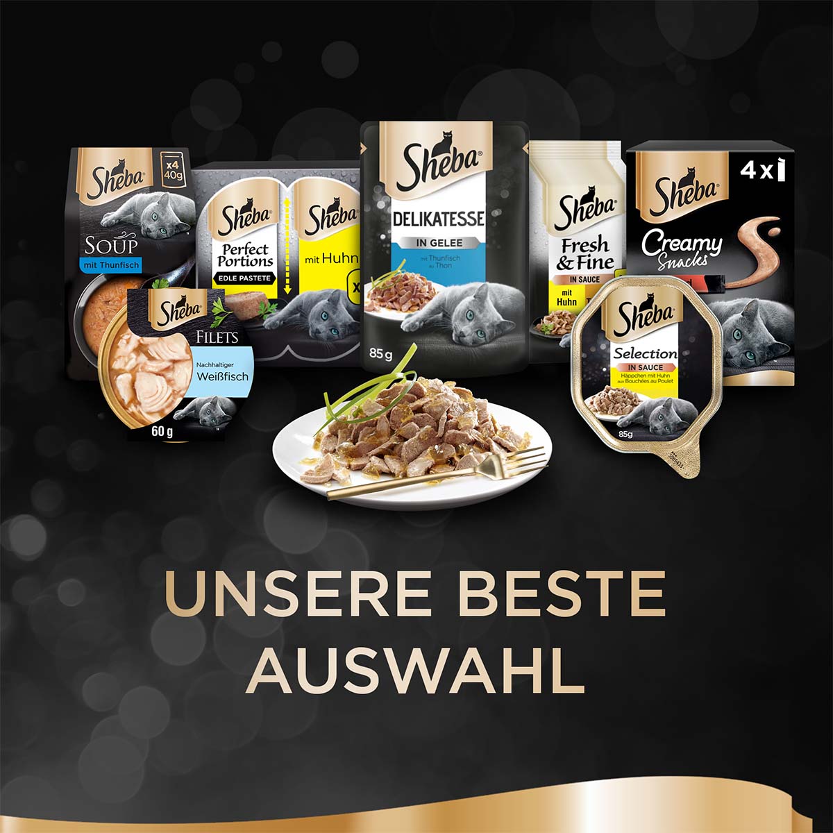 Sheba Delikatessen in Gelee Geflügel Variation Multipack 40x85g