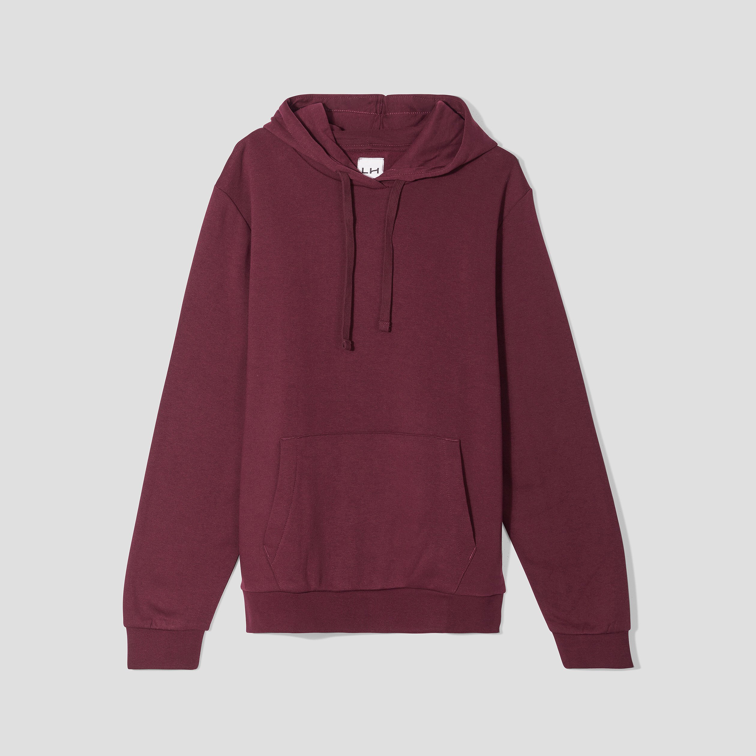 Sweat molleton à capuche hoodie prune homme | La Halle