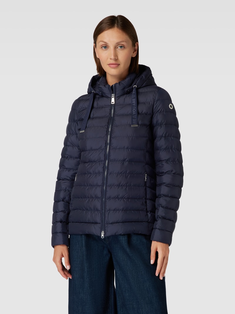 Steppjacke mit Zweiwege-Reißverschluss in marineblau