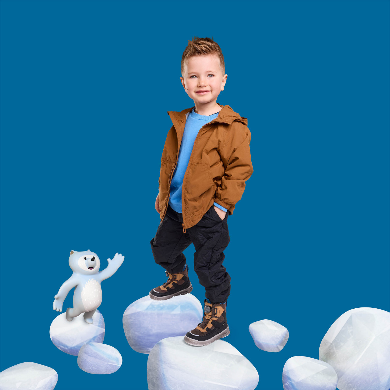 MARS - Braun/Blau Boots mit BOA® Drehverschluss