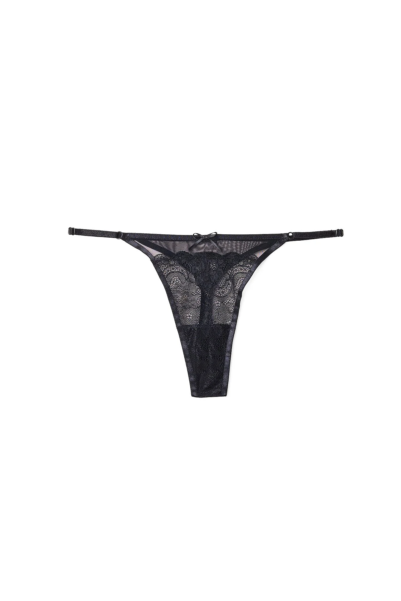 Tanga mit verstellbarem Riemen und Spitze