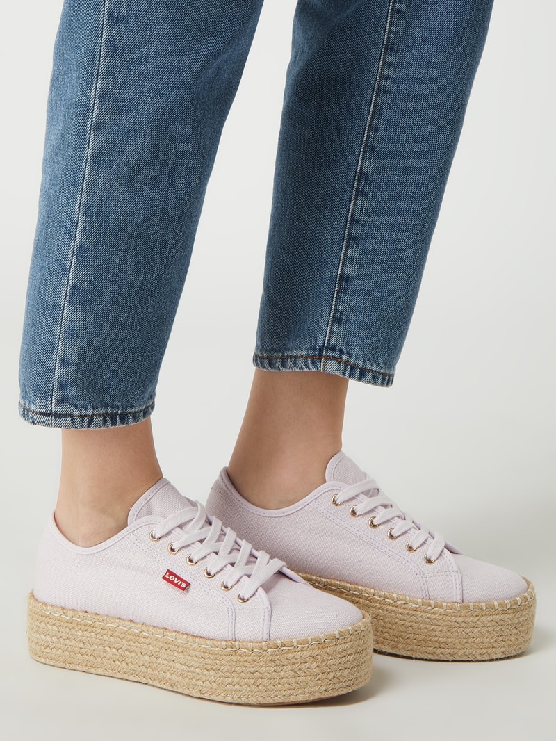 Plateau-Sneaker aus Canvas Modell 'Lavic' in hellrosa