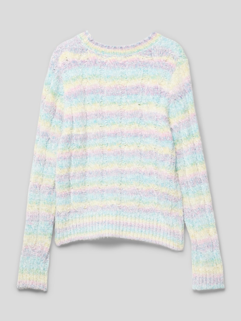 Strickpullover mit Streifenmuster Modell 'JOLIE' in mint