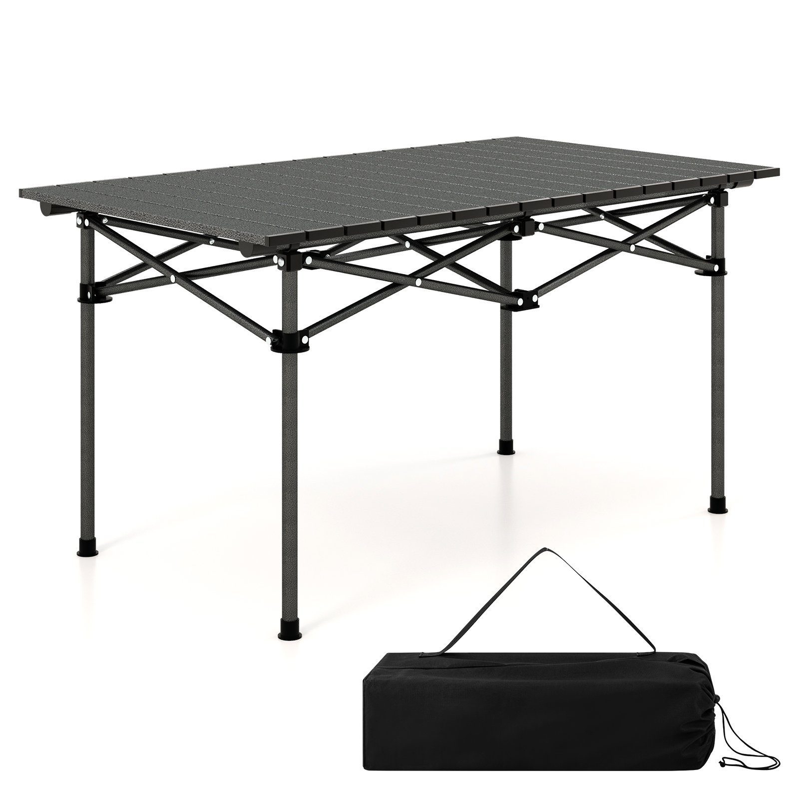COSTWAY Campingtisch Klapptisch, mit Aluminium-Tischplatte