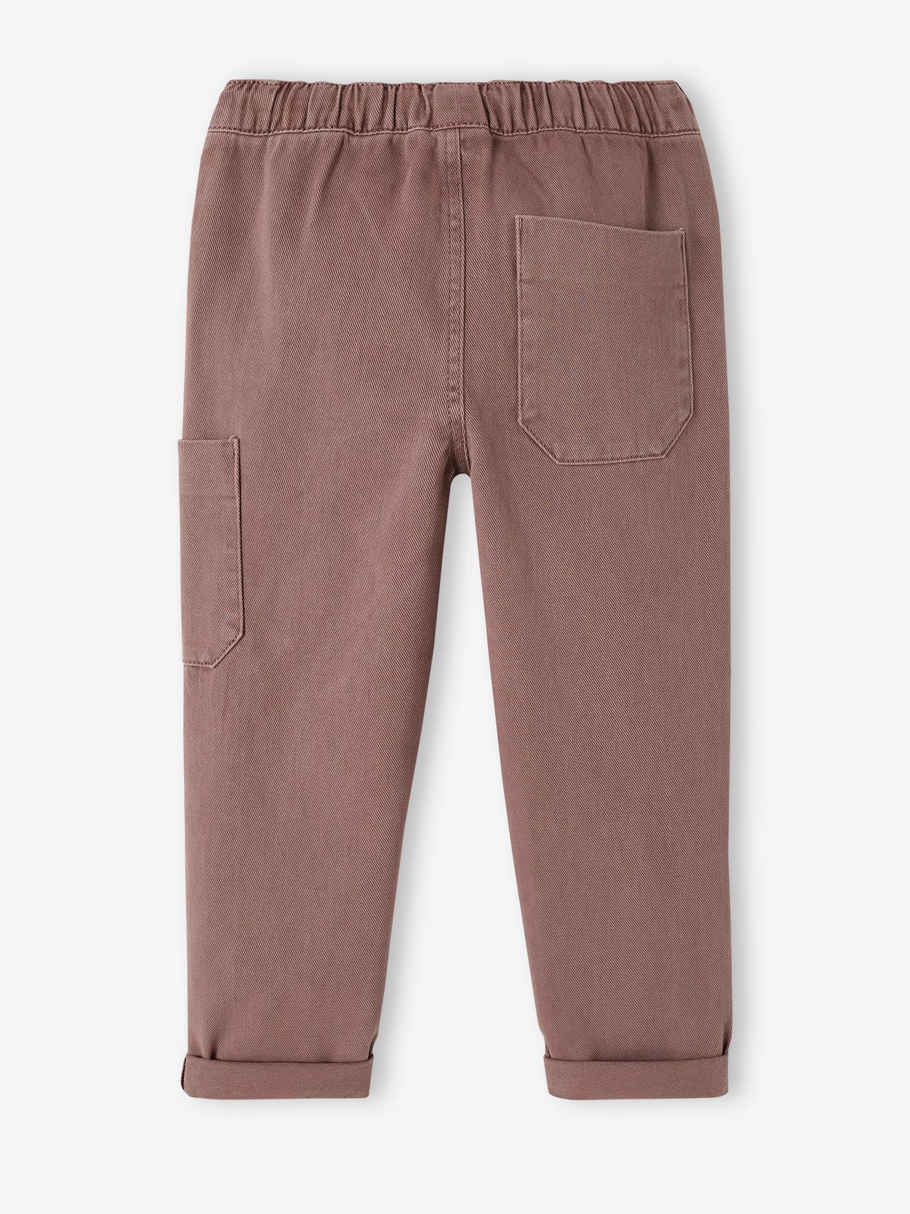 Pantalon cargo couleur garçon bleu pétrole